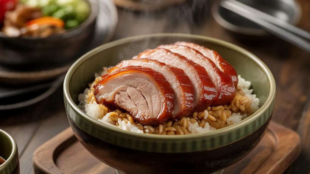 Premium BBQ Pork Over Rice at Zoob Zib Thai NYC