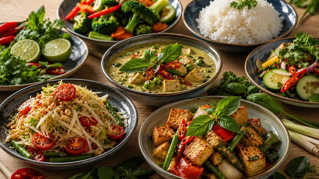 Fresh healthy Thai food in NYC made with vegetables, herbs and authentic Thai ingredients