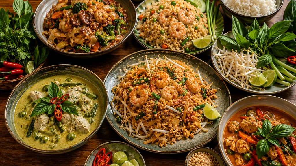 gluten free Thai menu NYC with Pad Thai curry and noodles