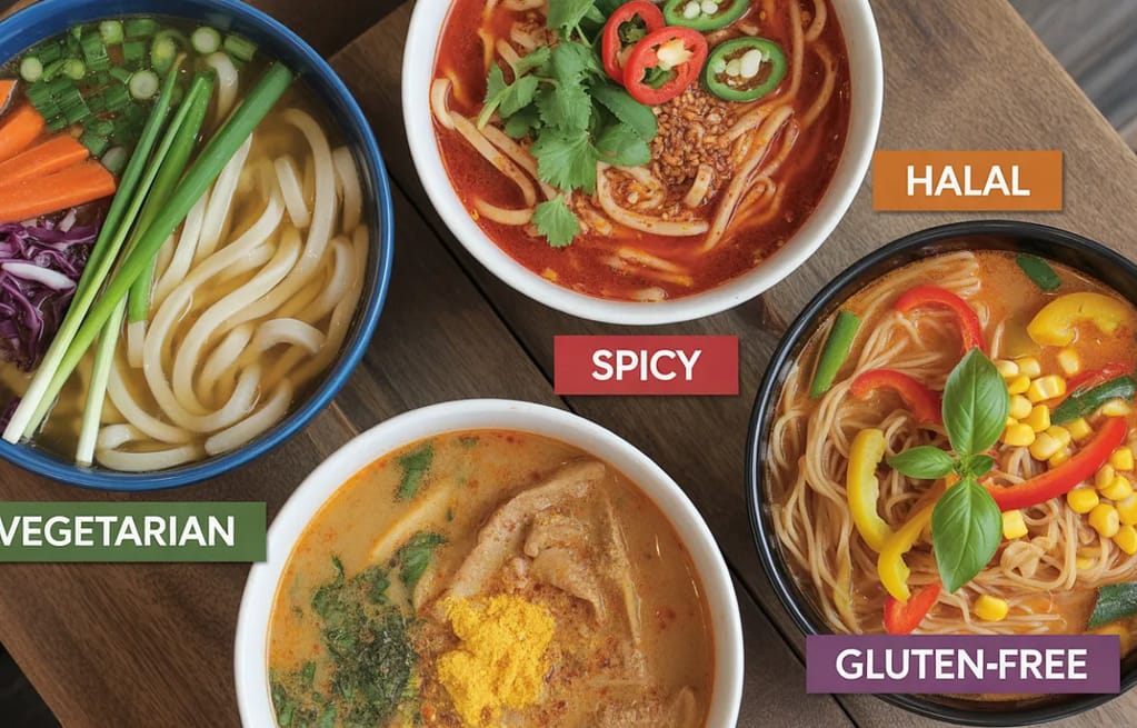 Best noodle soup in NYC for vegetarian, halal, spicy, and gluten-free diets