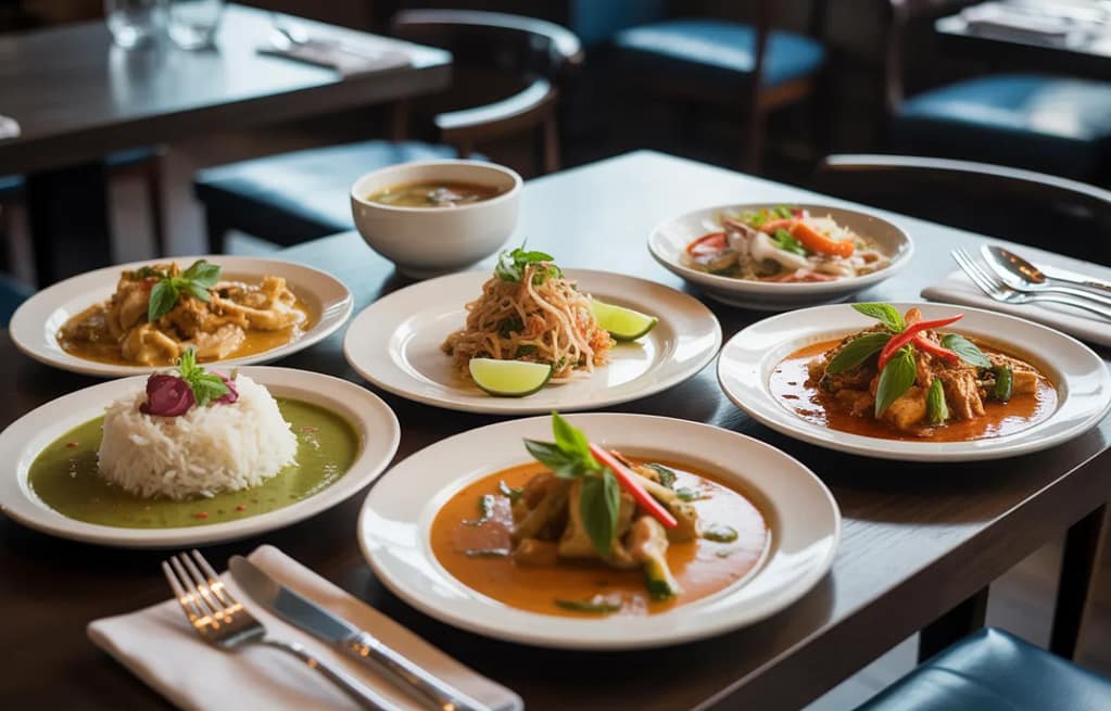 what to order at Zoob Zib Thai NYC dishes on table