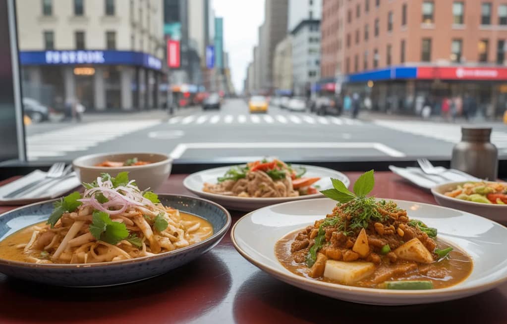 Best Thai Food in Midtown Manhattan: The 2026 Guide city view background