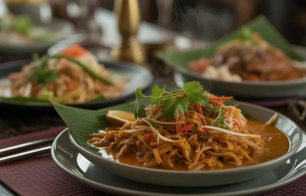 Authentic Thai food at Zoob Zib Thai NYC served on table in New York City