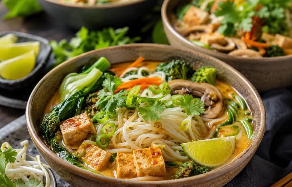 Best Thai Noodle Soup in New York city: Vegetarian vegan and gluten free Thai noodle soup NYC