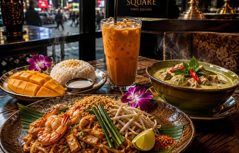 Thai food near Times Square with authentic Thai dishes at Zoob Zib Thai NYC